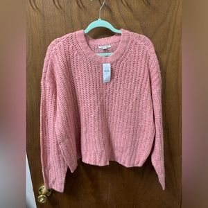 AEO Pink Chunky Knit Sweater